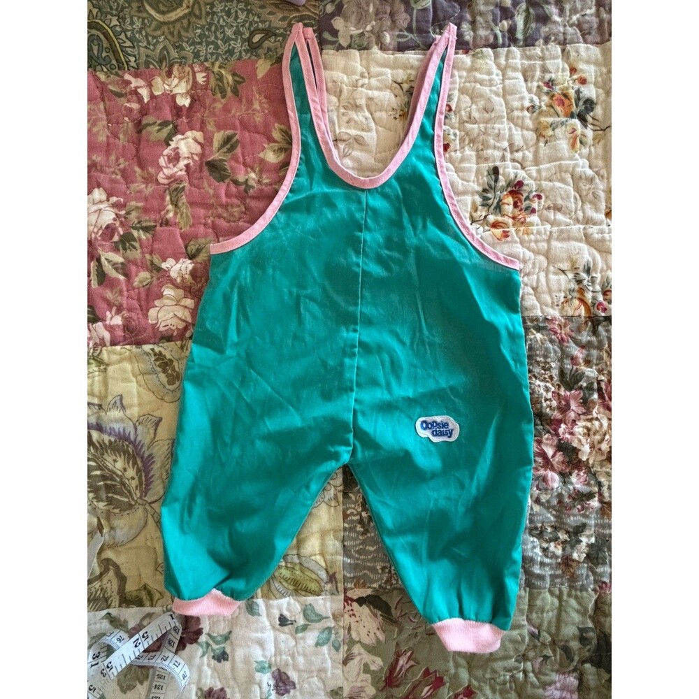 Vintage Oopsie Daisy Doll Outfit Teal And Pink Tie Shoulder